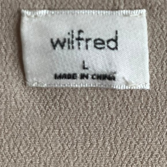 Wilfred Capulet Dress Size Large Olive Beige Buttons Danity - Picture 10 of 12